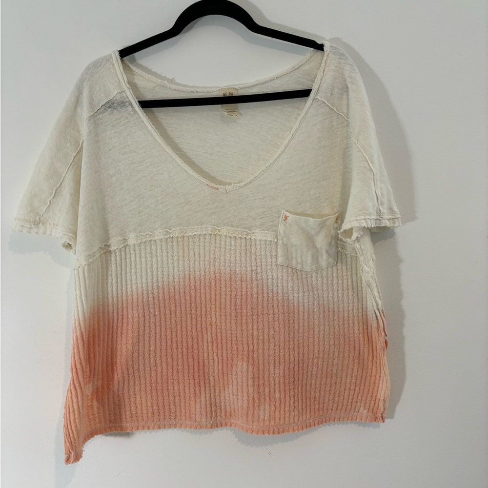 We the Free Size Small Oversized Cropped Ombré Short Sleeve Shirt Tshirt Casual - Picture 10 of 10